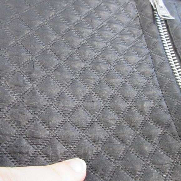 Club Monaco Kaylan Manteaux Moto Jacket Women Size 6 Black Quilted Full Zip 634 - Picture 6 of 12